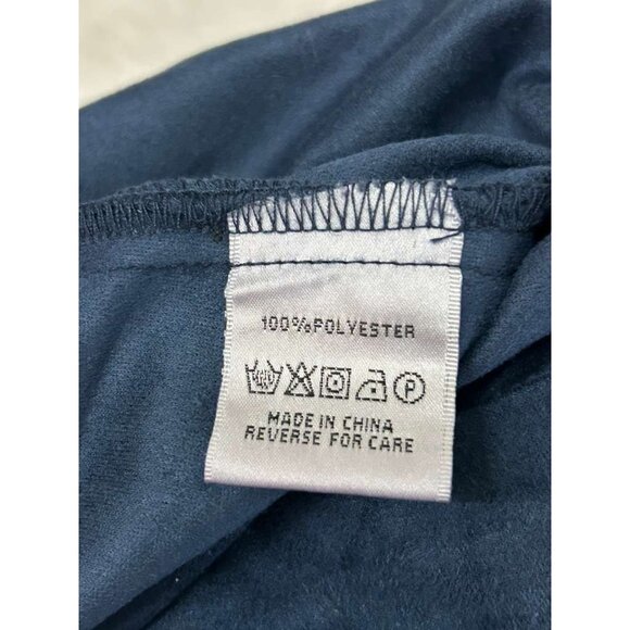 Adore Women's Size Medium Navy Blue Suede Maxi Two-tiered Fringe Skirt - Picture 8 of 14